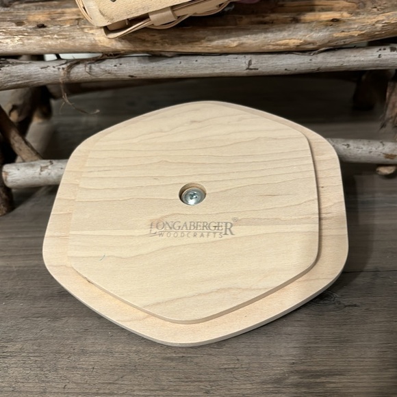 LONGABERGER 2001 BREAST CANCER HORIZON OF HOPE BASKET W/Hexagon Wood Top & Liner - Picture 7 of 17